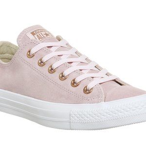 Converse Suede Pink Sneakers Rose Gold Accents